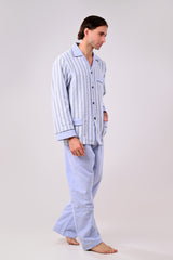 بيجاما كستور لبني مقلم