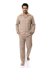 Men's Flannel Plaid Pajama 2739 - Beige 26
