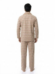 Men's Flannel Plaid Pajama 2739 - Beige 26