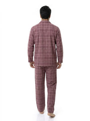 Men's Flannel Plaid Pajama 2739 - Burgundy 26