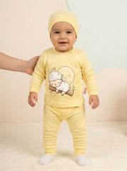 بيجاما كم الخروف - اصفر