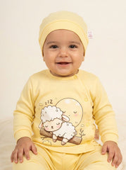 بيجاما كم الخروف - اصفر