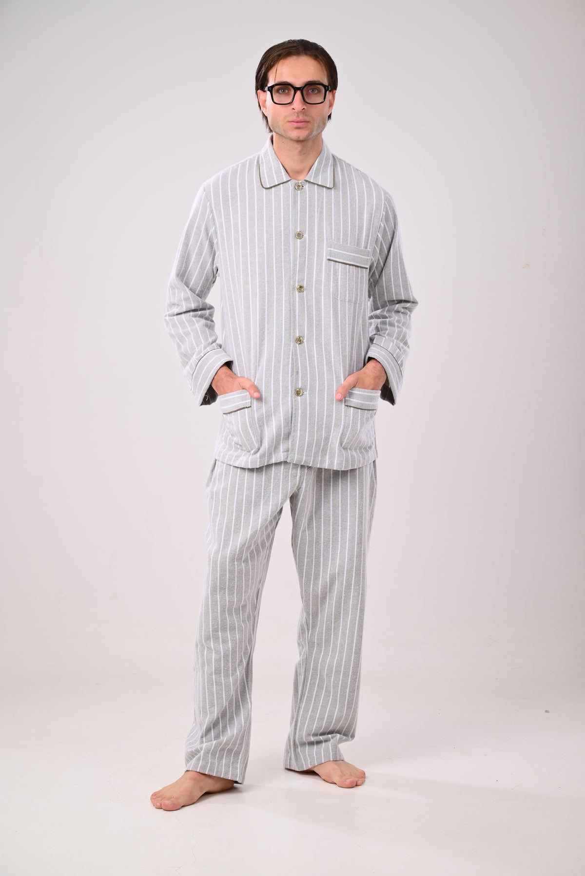 بيجاما كستور - زيتي مقلم 2