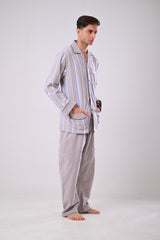 بيجاما كستور - نبيتي مقلم عريض